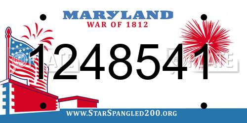 1248541 Maryland License Plate