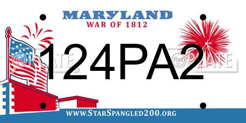 124PA2 Maryland License Plate