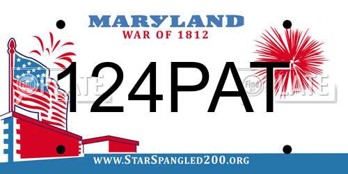 124PAT Maryland License Plate