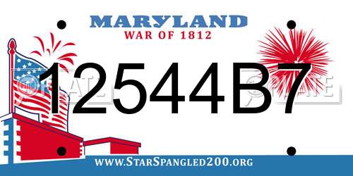 12544B7 Maryland License Plate