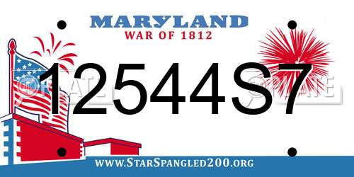 12544S7 Maryland License Plate