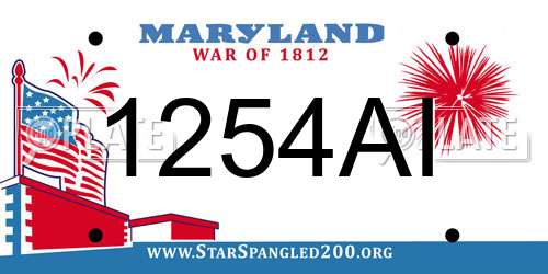 1254AI Maryland License Plate