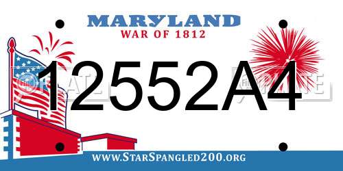 12552A4 Maryland License Plate