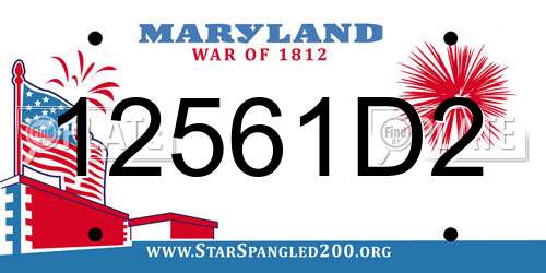 12561D2 Maryland License Plate