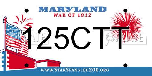 125CTT Maryland License Plate