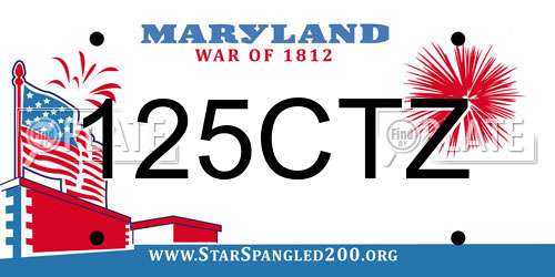 125CTZ Maryland License Plate