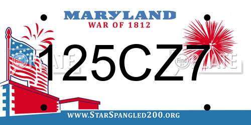 125CZ7 Maryland License Plate