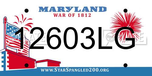 12603LG Maryland License Plate