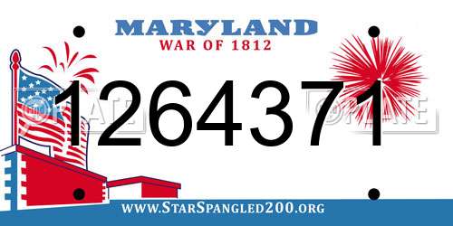1264371 Maryland License Plate