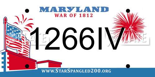 1266IV Maryland License Plate