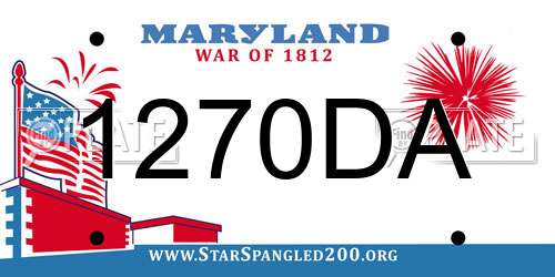 1270DA Maryland License Plate