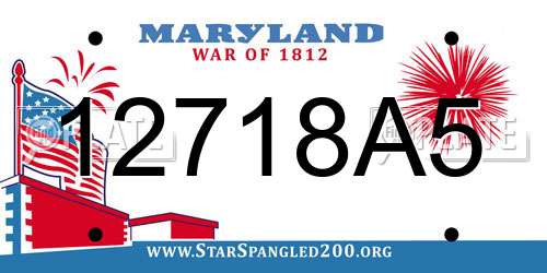 12718A5 Maryland License Plate