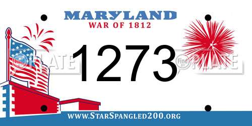 1273 Maryland License Plate