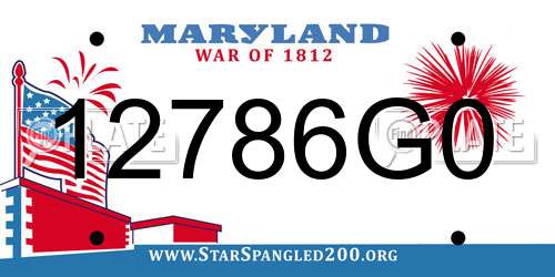 12786G0 Maryland License Plate