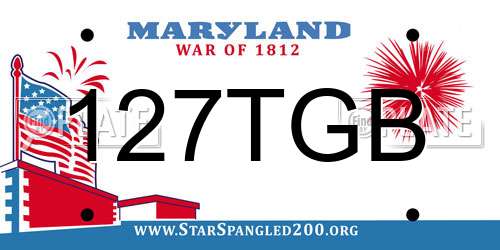 127TGB Maryland License Plate