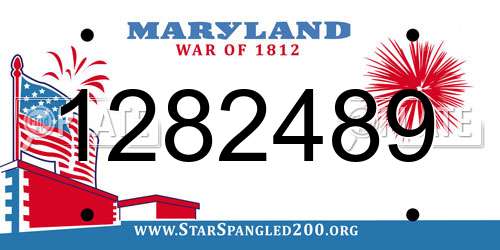 1282489 Maryland License Plate