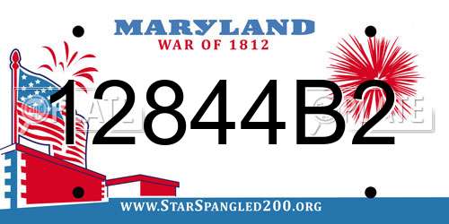 12844B2 Maryland License Plate