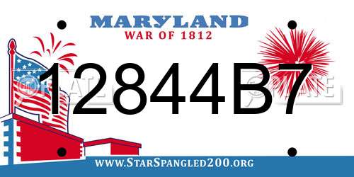 12844B7 Maryland License Plate