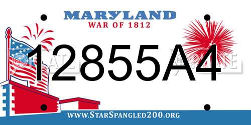 12855A4 Maryland License Plate