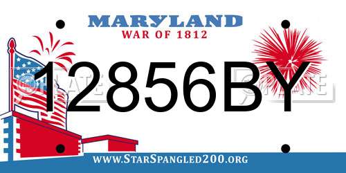 12856BY Maryland License Plate