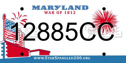 12885CC Maryland License Plate
