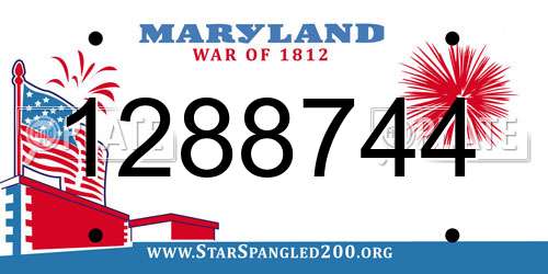 1288744 Maryland License Plate