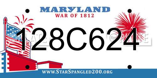 128C624 Maryland License Plate