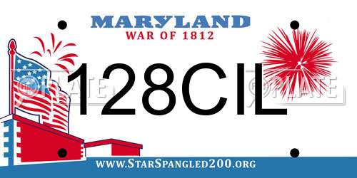 128CIL Maryland License Plate