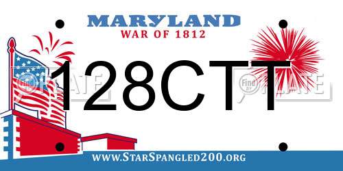 128CTT Maryland License Plate