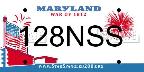128NSS Maryland License Plate