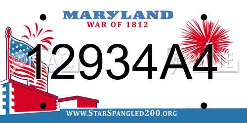 12934A4 Maryland License Plate