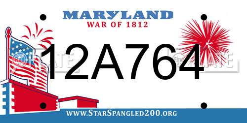 12A764 Maryland License Plate