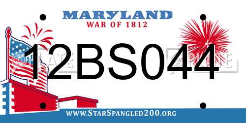 12BS044 Maryland License Plate