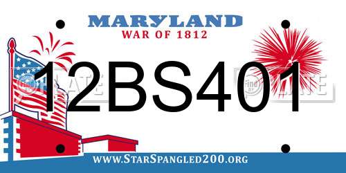 12BS401 Maryland License Plate