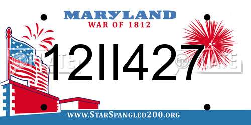 12II427 Maryland License Plate