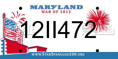 12II472 Maryland License Plate