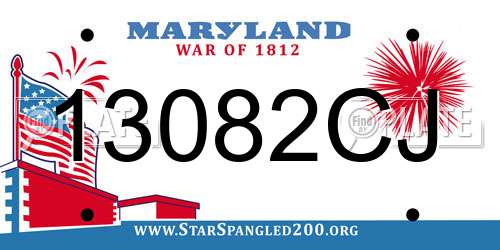 13082CJ Maryland License Plate