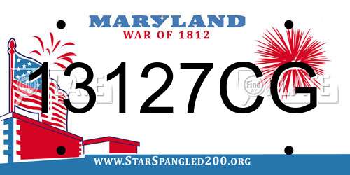 13127CG Maryland License Plate