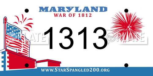 1313 Maryland License Plate