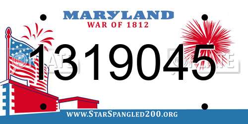 1319045 Maryland License Plate