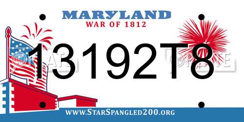 13192T8 Maryland License Plate