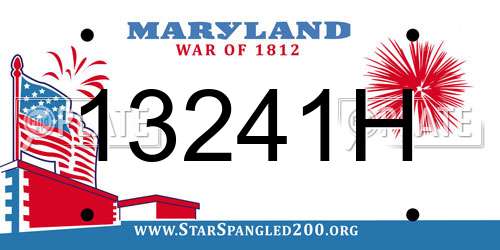 13241H Maryland License Plate