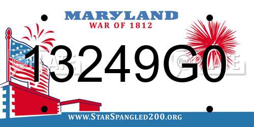13249G0 Maryland License Plate