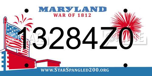 13284Z0 Maryland License Plate