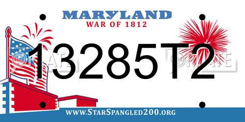 13285T2 Maryland License Plate