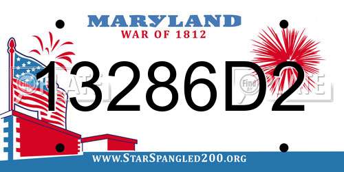13286D2 Maryland License Plate