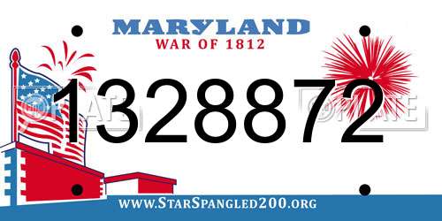 1328872 Maryland License Plate