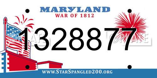 1328877 Maryland License Plate