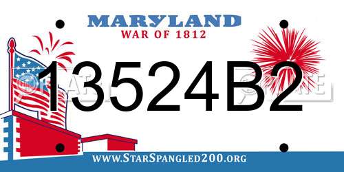 13524B2 Maryland License Plate
