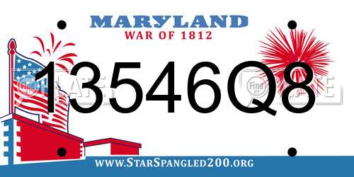 13546Q8 Maryland License Plate